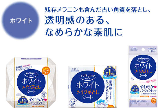 残存メラニンも含んだ古い角質を落とし、透明感のある、なめらかな素肌に