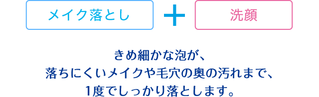 もっちり濃密なやさしい泡でメイク・汚れもすっきり クレンジングウォッシュ