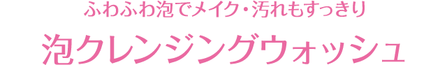 みずみずしい洗い上がり 泡クレンジングウォッシュ
